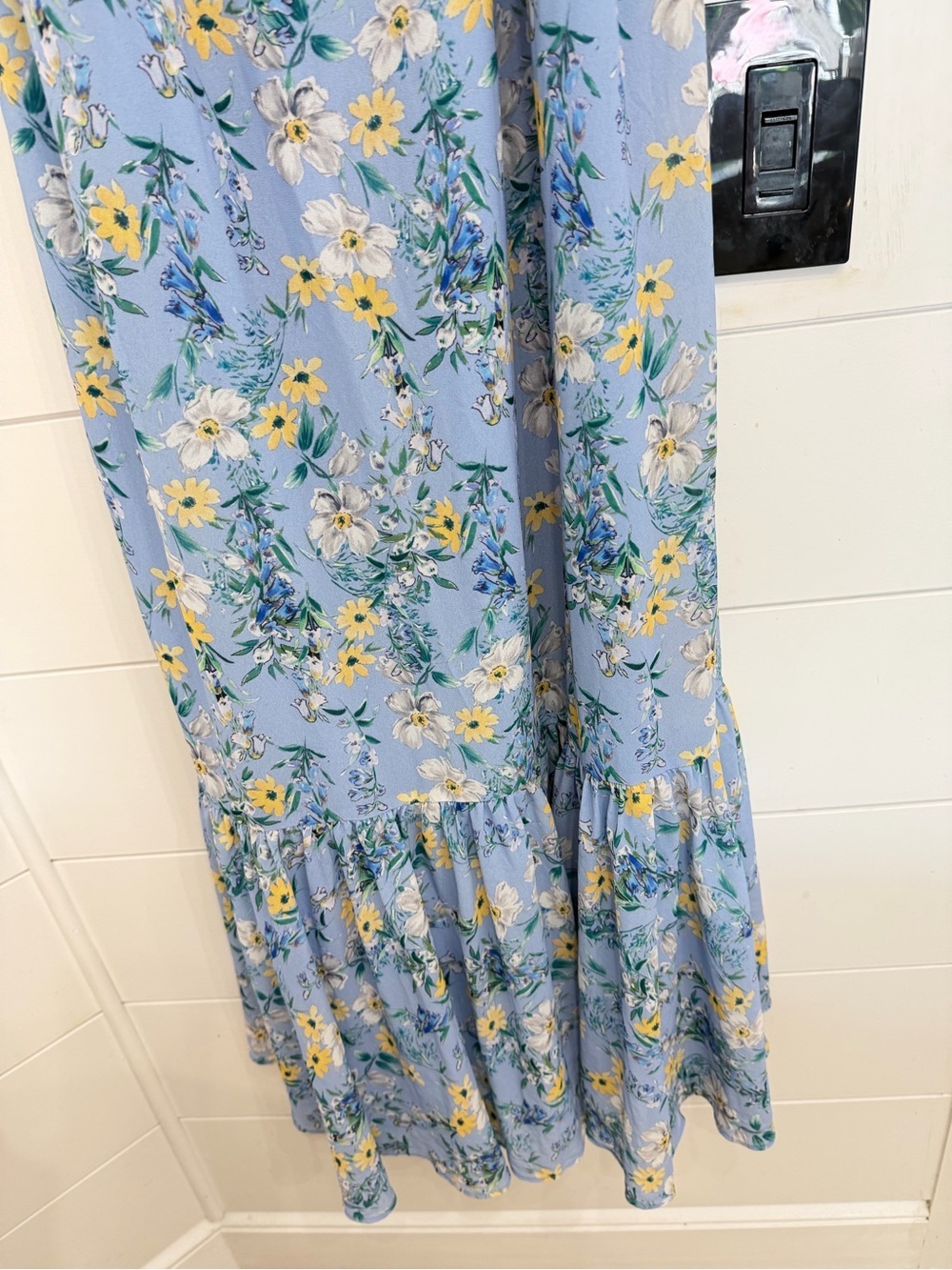 Yumi Kim Rosette Blue Floral Tie Strap Maxi Dress Garden Party 8079 - Picture 5 of 11